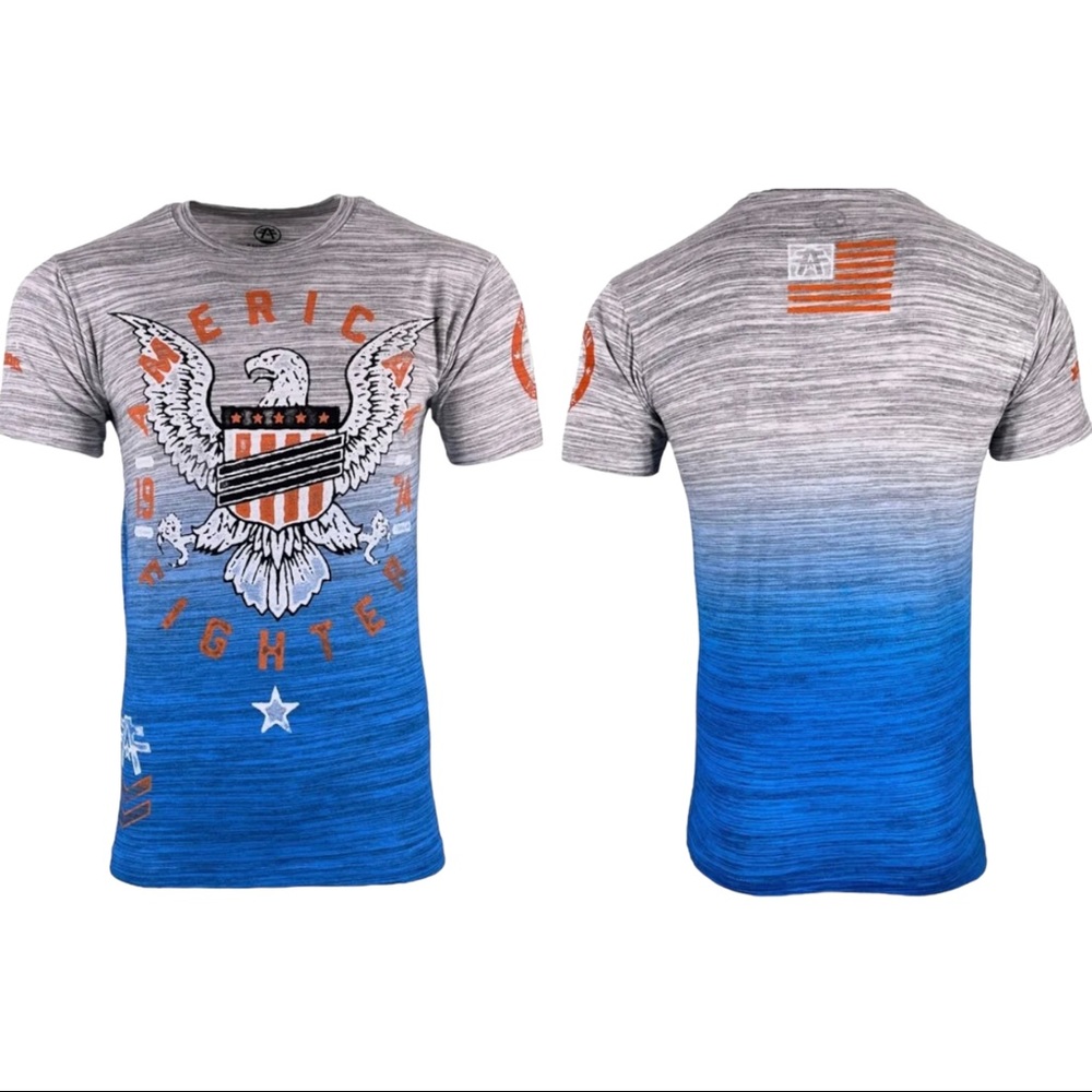 American Fighter Men's T-shirt VANDERPAINT Crew neck Athletic Eagle MMA